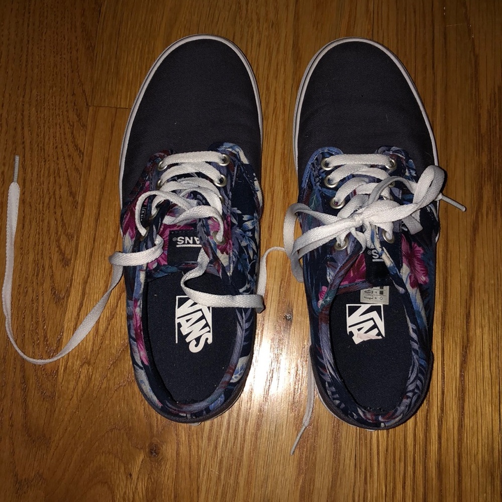 Vans navy blue floral